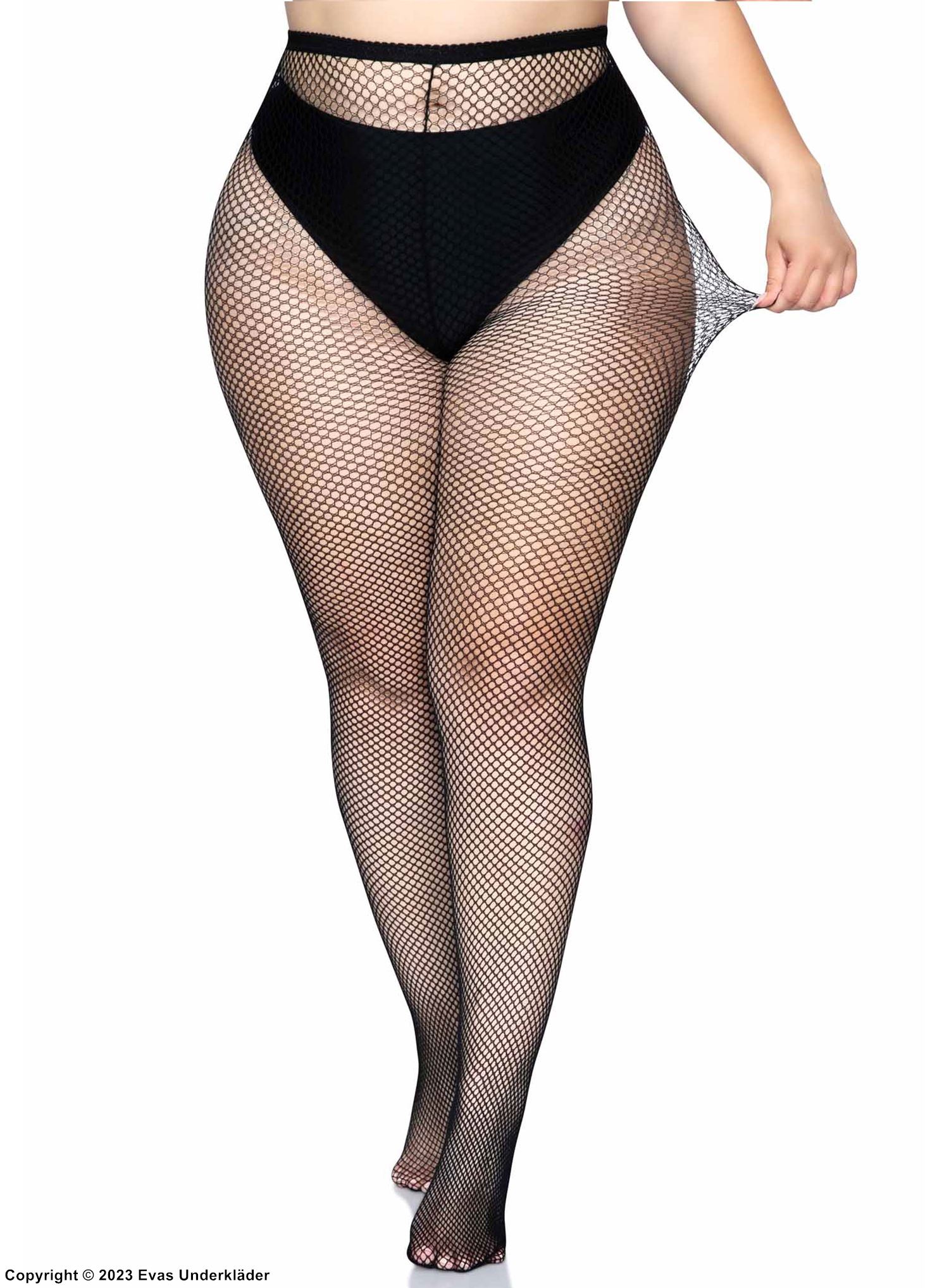 Strumpfhose, kleines Netz, Plus Size